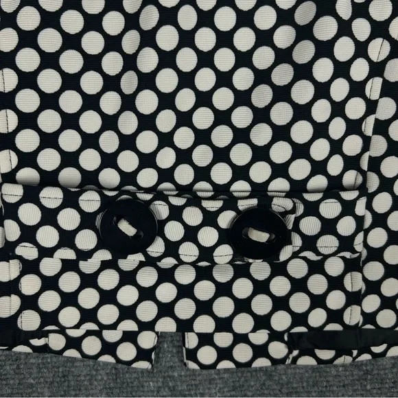 Black and White Polka Dot Cropped Jacket with 3/4 sleeves - Picture 4 of 9